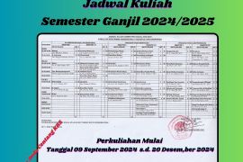 Jadwal Kuliah Ganjil 2024